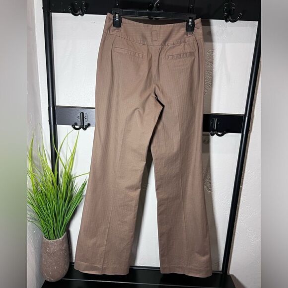 BCBGeneration high waist flare leg pinstriped trousers brown size 6 - Picture 5 of 14